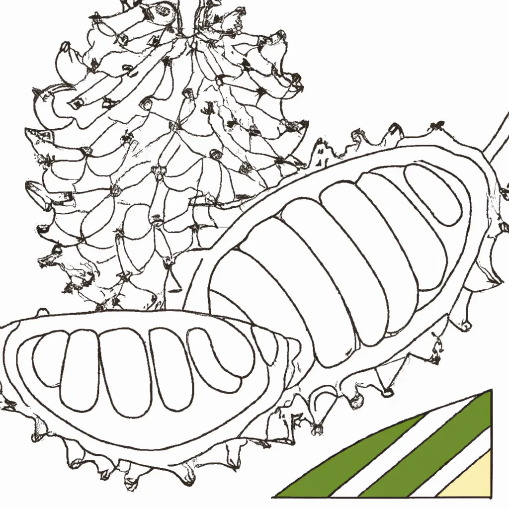 Desenho para pintar desenhos graviola fruta