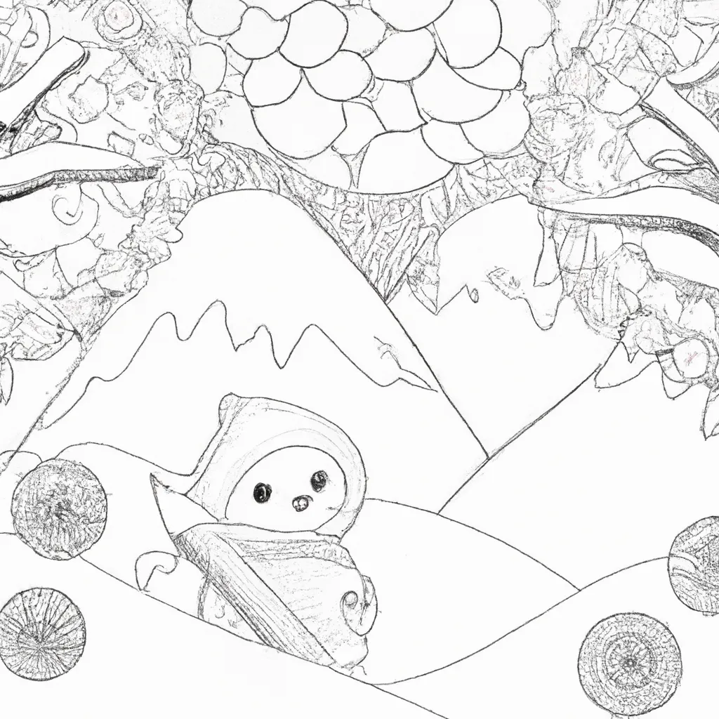 Desenho para pintar desenhos inverno