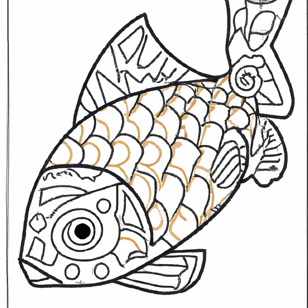 Desenho para pintar desenhos isca pescaria