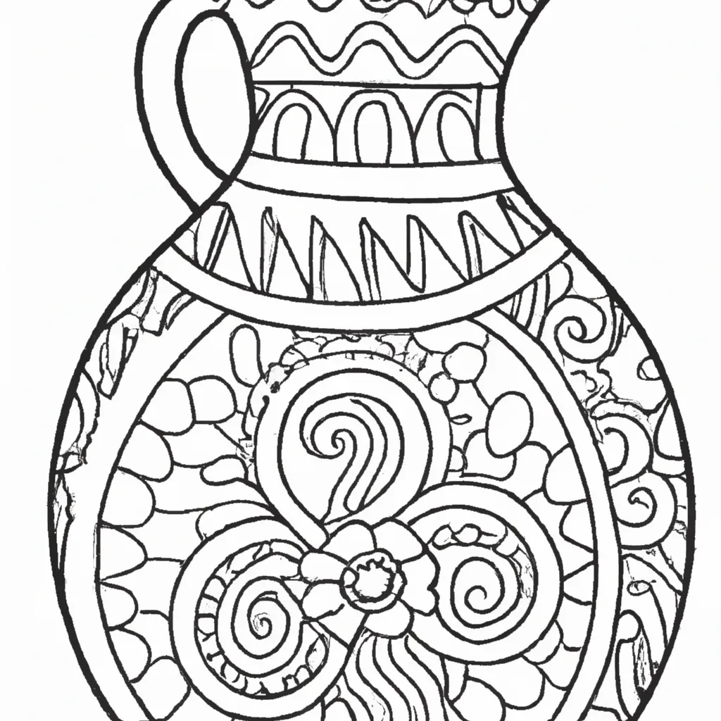 Desenho para pintar desenhos jarra ceramica arte decoracao