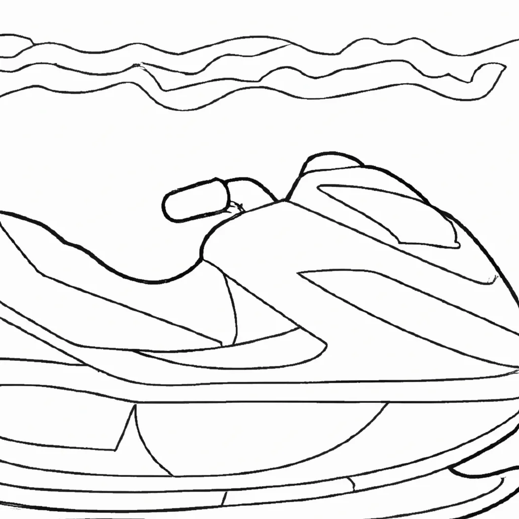 Desenho para pintar desenhos jetski