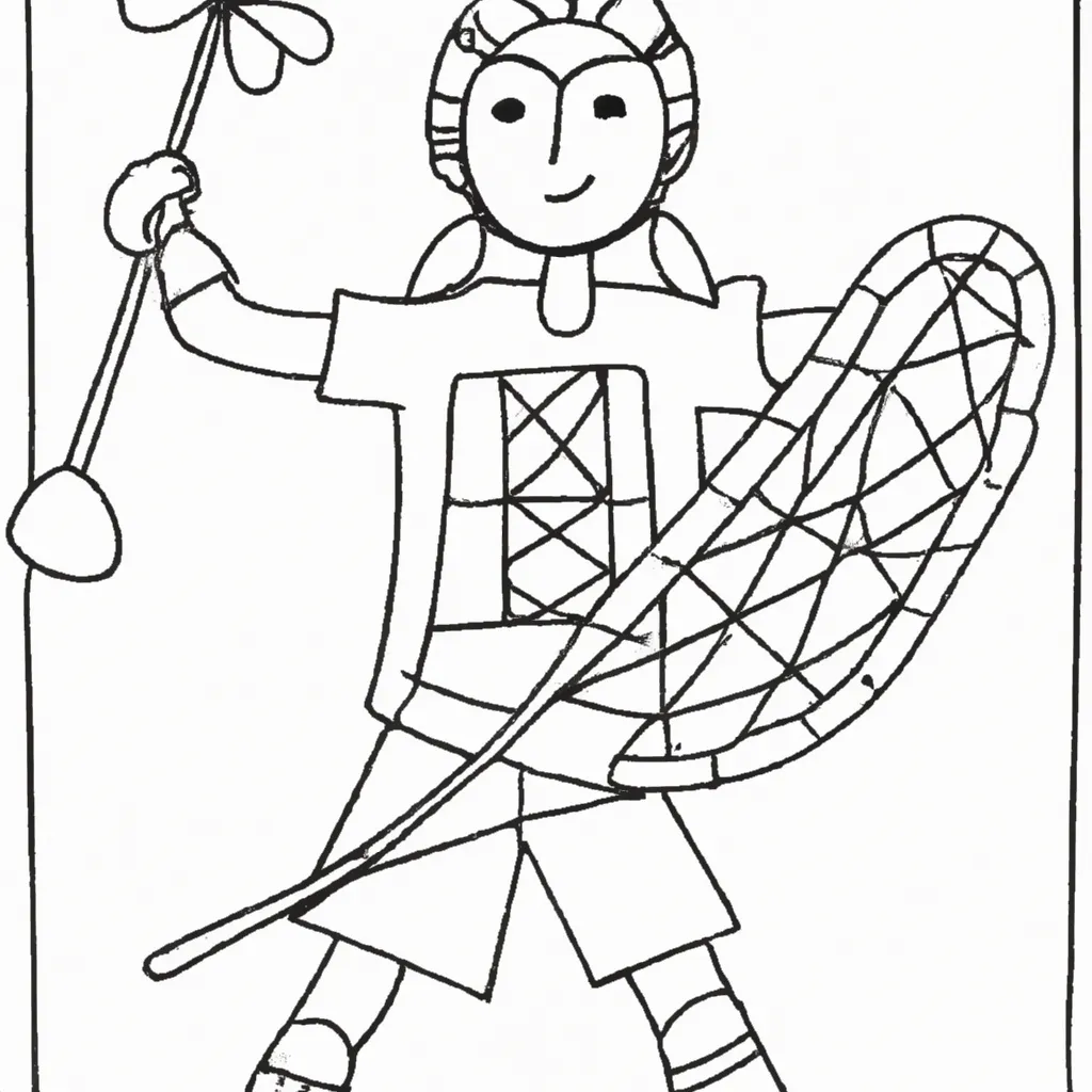 Desenho para pintar desenhos lacrosse