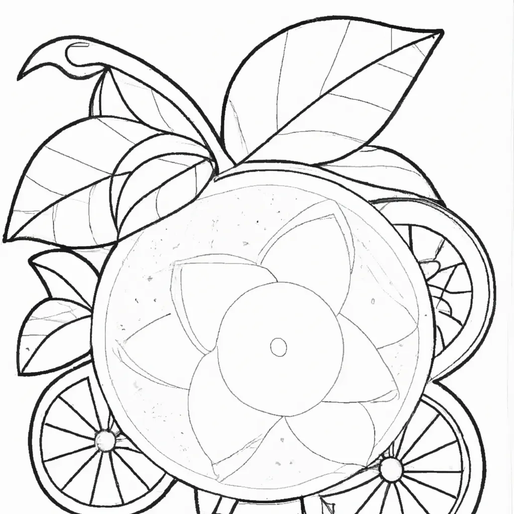 Desenho para pintar desenhos laranja