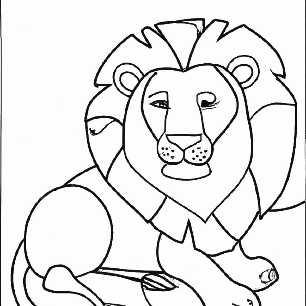 Desenho para pintar desenhos leao