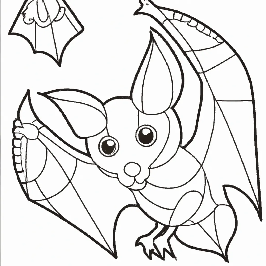 Desenho para pintar desenhos morcego