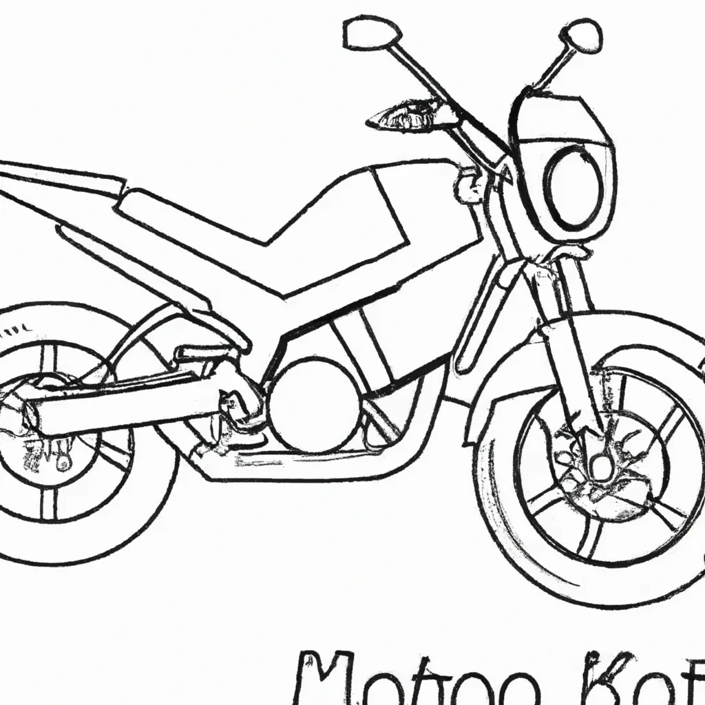 Como desenhar uma moto. passos de desenho para crianças. aprenda a desenhar.  atividade para imprimir para crianças