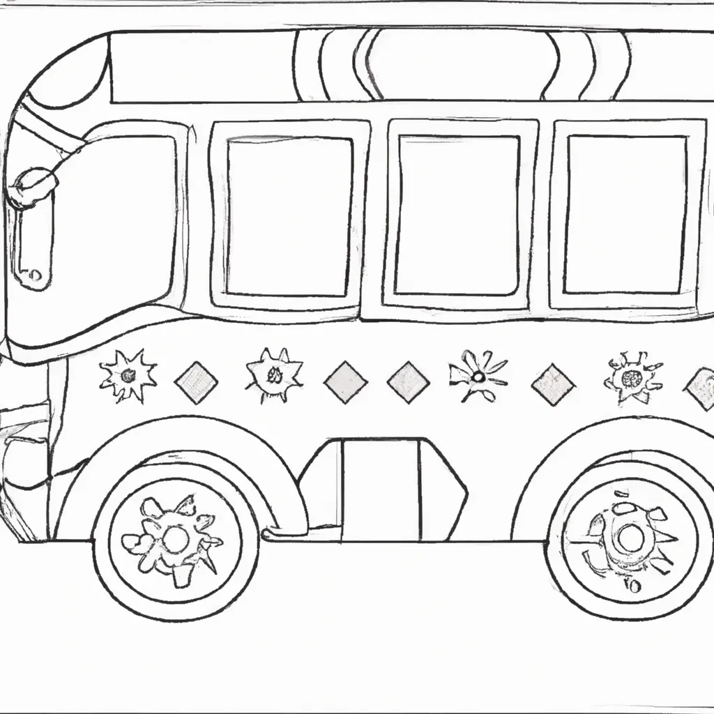 Desenho para pintar desenhos onibus veiculos ilustracoes arte
