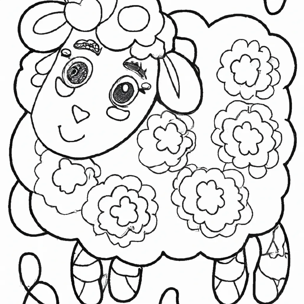Desenho para pintar desenhos ovelha