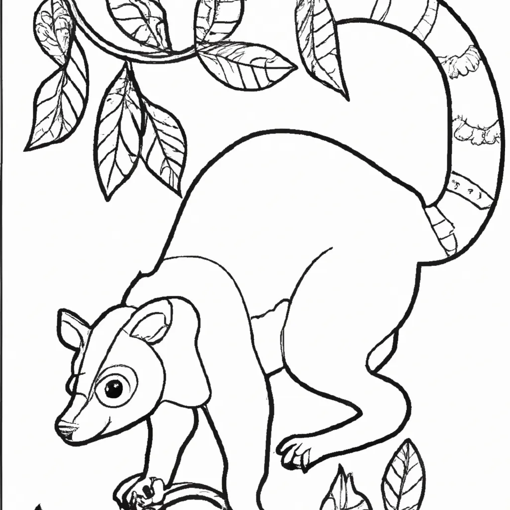 Desenho para pintar desenhos quati arte animal