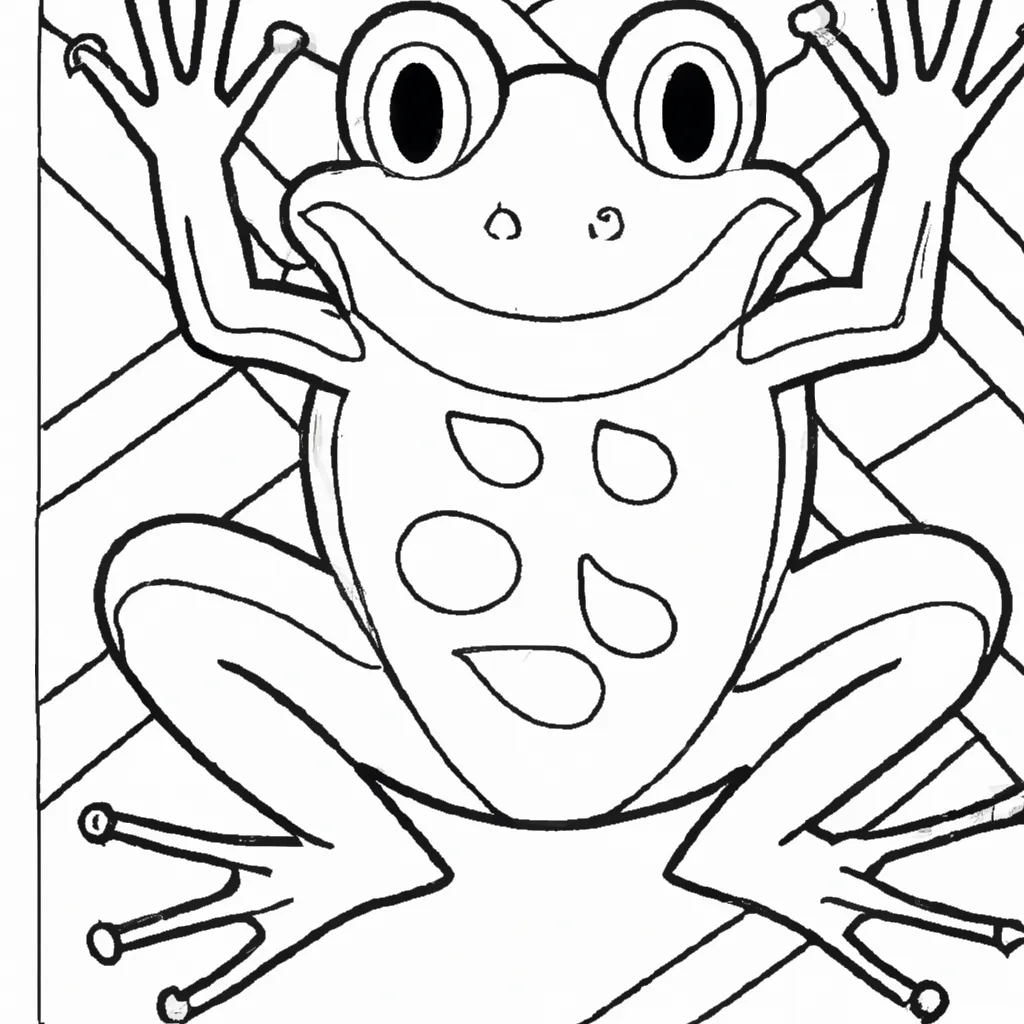Desenho para pintar desenhos sapo da infancia