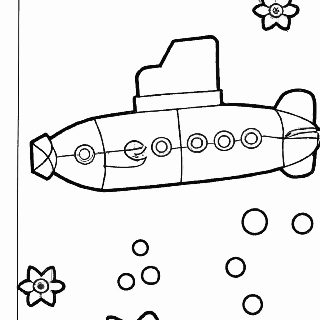 Desenho para pintar desenhos submarino