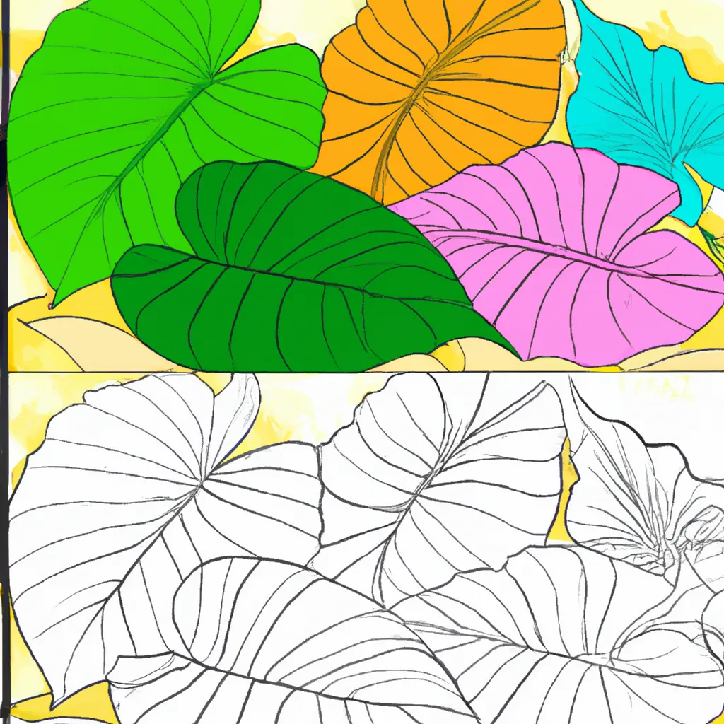 Desenho para pintar desenhos taioba