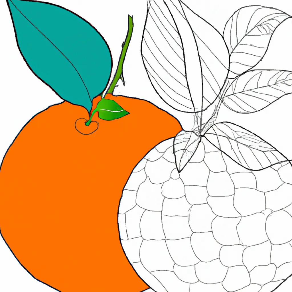 Desenho para pintar desenhos tangerina