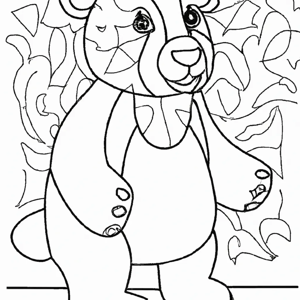 Desenho para pintar desenhos ursos ilustracoes