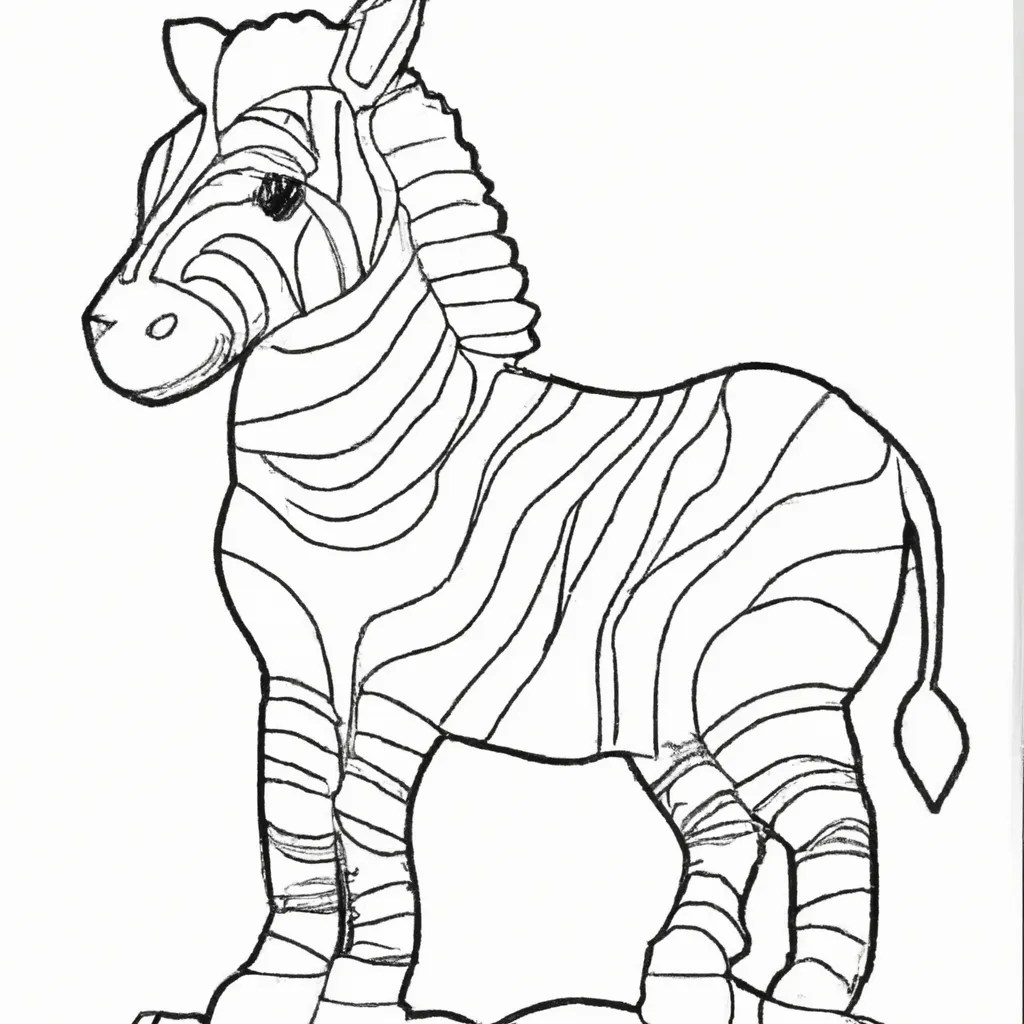 Desenho para pintar desenhos zebra