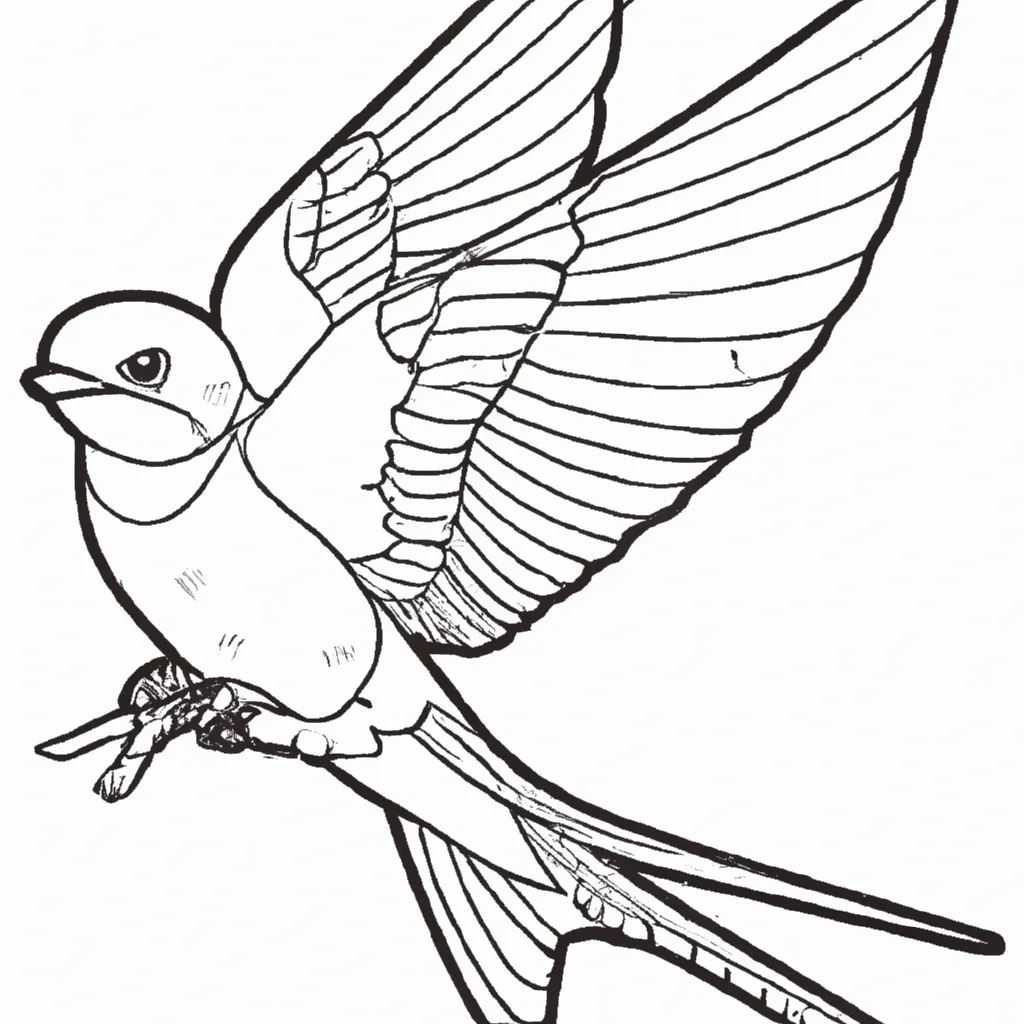 Desenho sobre desenho andorinha