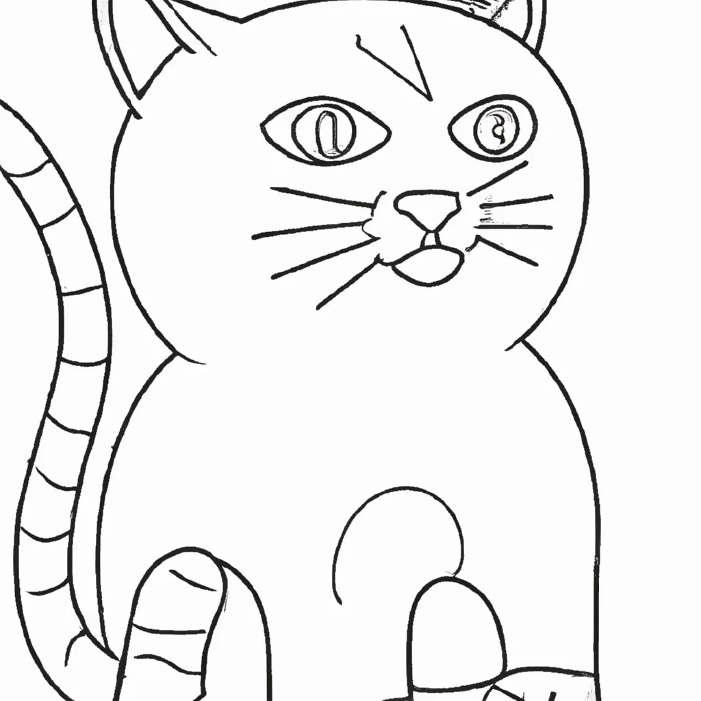 Desenho sobre desenho de gato