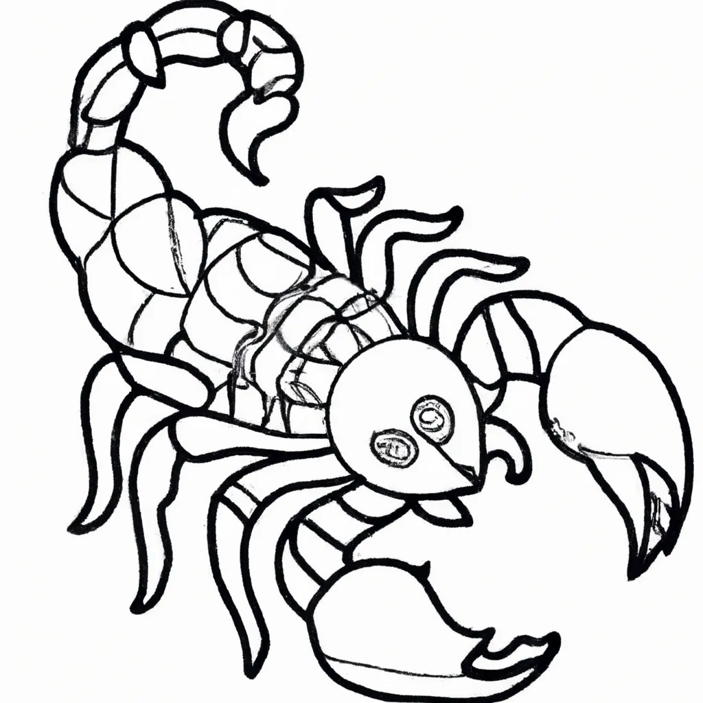 Desenho sobre desenho escorpiao