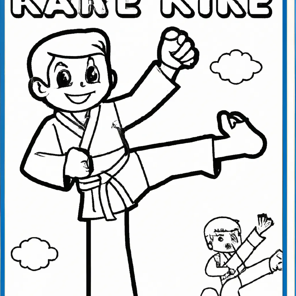 Desenho sobre desenho karate arte marcial animacao