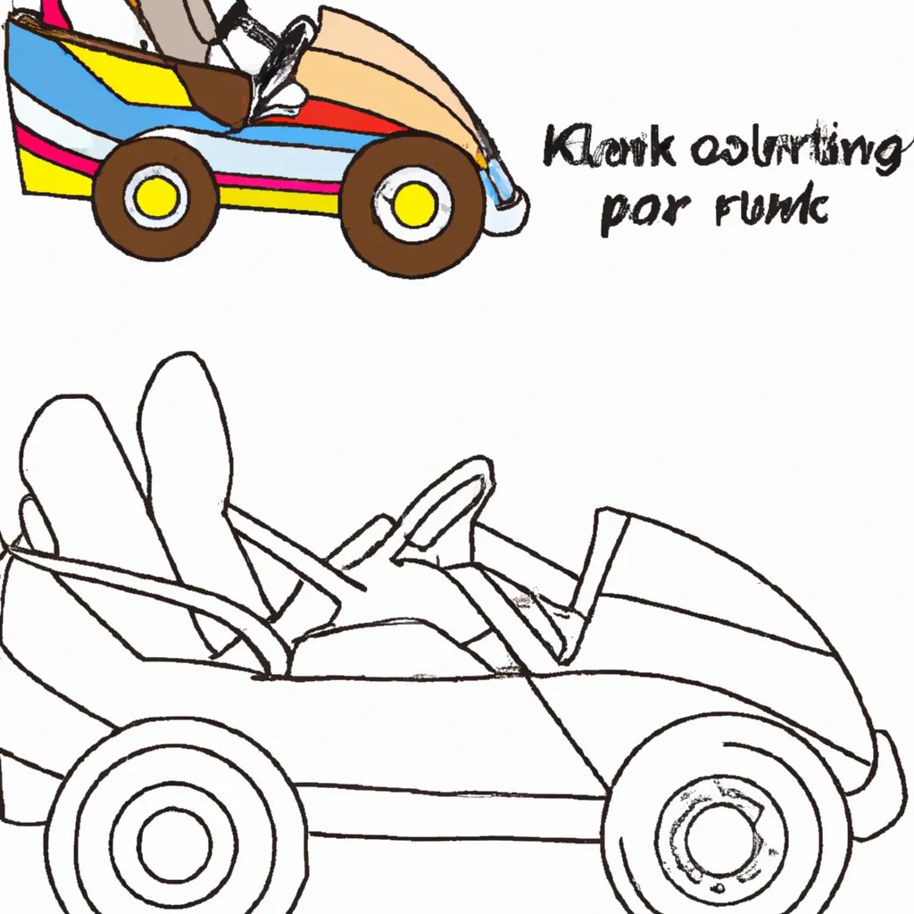 Desenho sobre desenho kart corrida ilustracao animacao