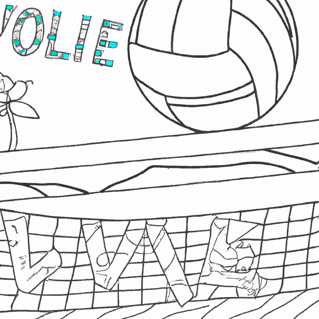 Desenho sobre desenho voley esporte quadra brincar