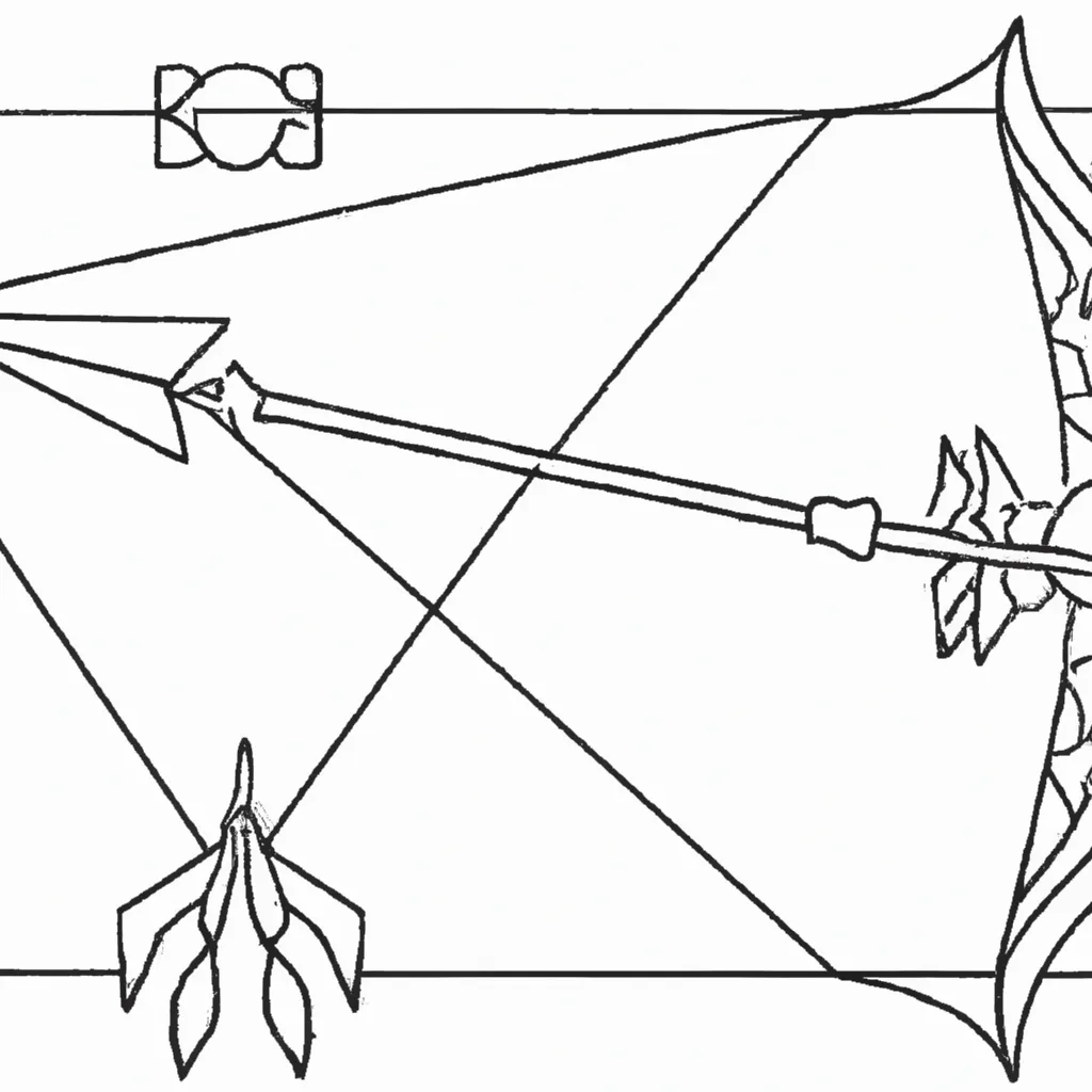 Desenho sobre desenhos arco flecha