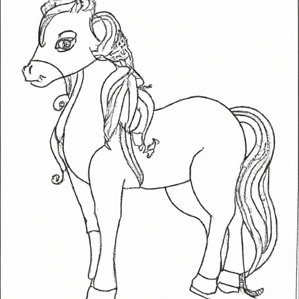 Desenho sobre desenhos cavalo