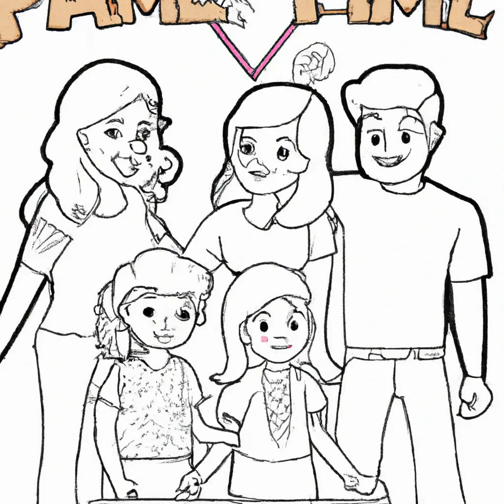 Desenho sobre desenhos da familia