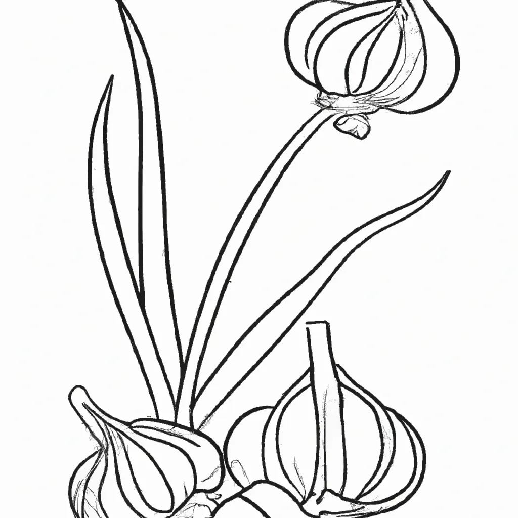 Desenho sobre desenhos de alho