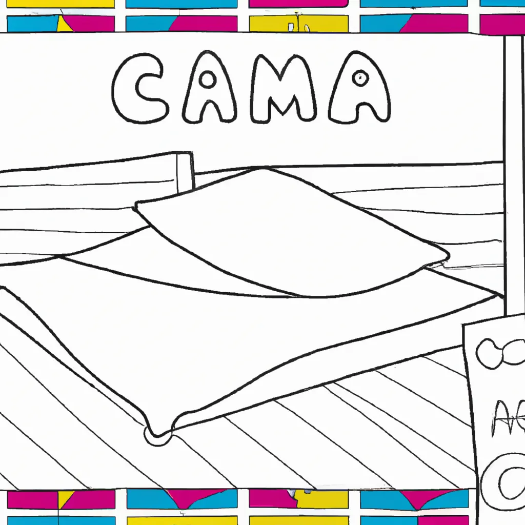 Vamos Colorir? Desenho de Cama Divertido e Criativo! Desenho sobre desenhos de cama criativos