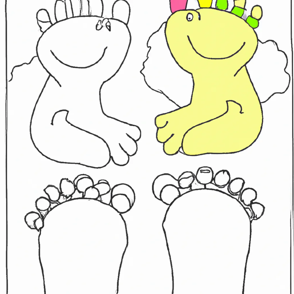 Pinte os Seus Pés: Desenho Divertido Para Colorir! Desenho sobre desenhos de pes arte e saude
