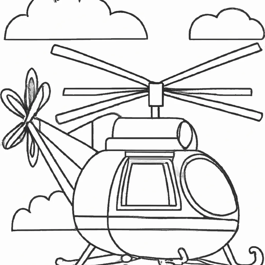 Desenho sobre desenhos helicoptero