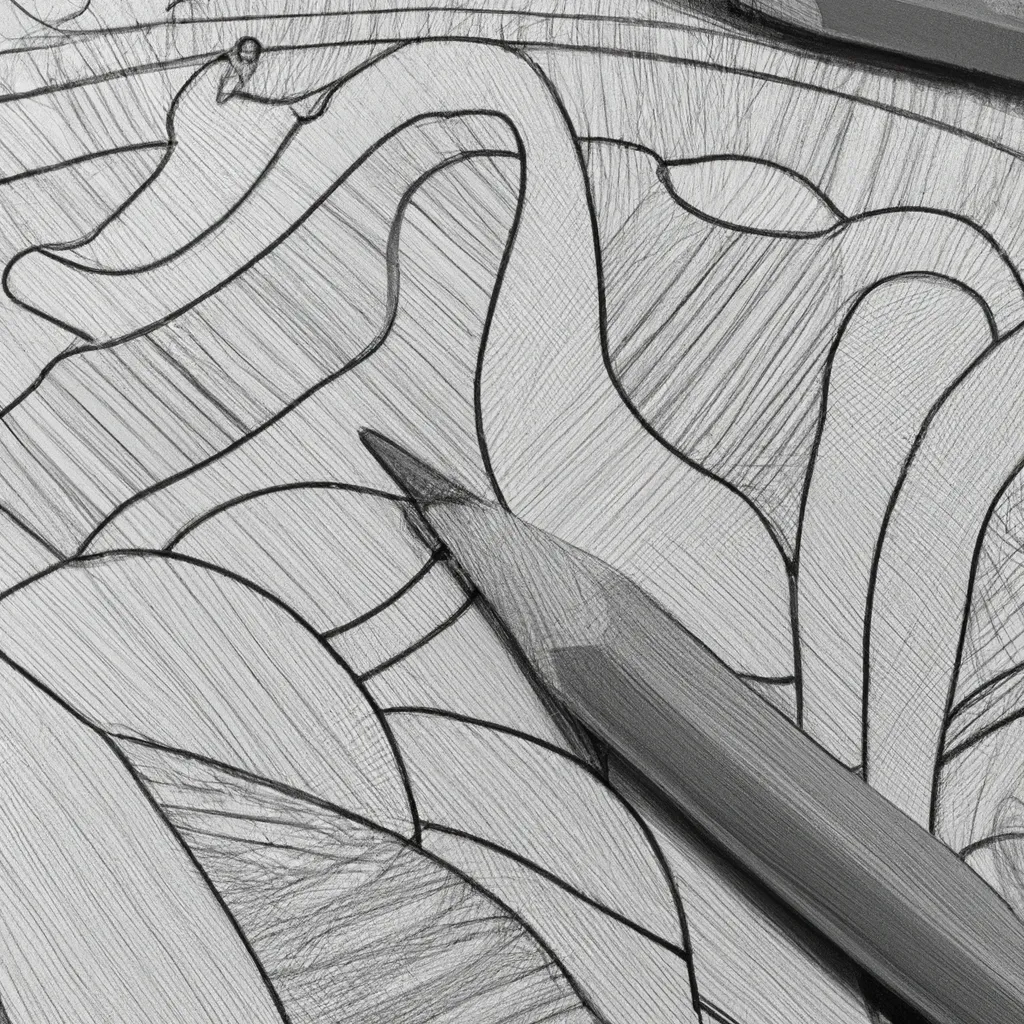 Desenho sobre desenhos lapis