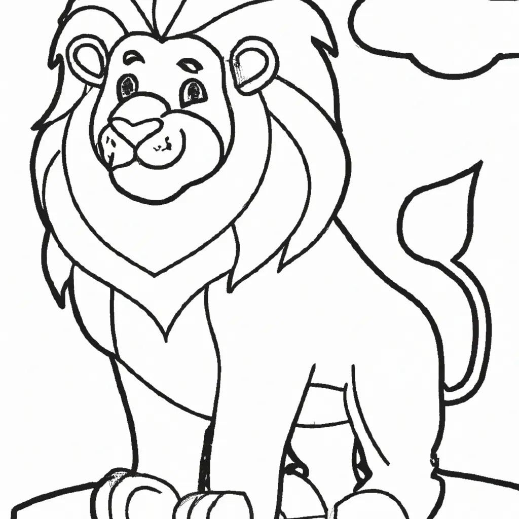 Desenho sobre desenhos leao