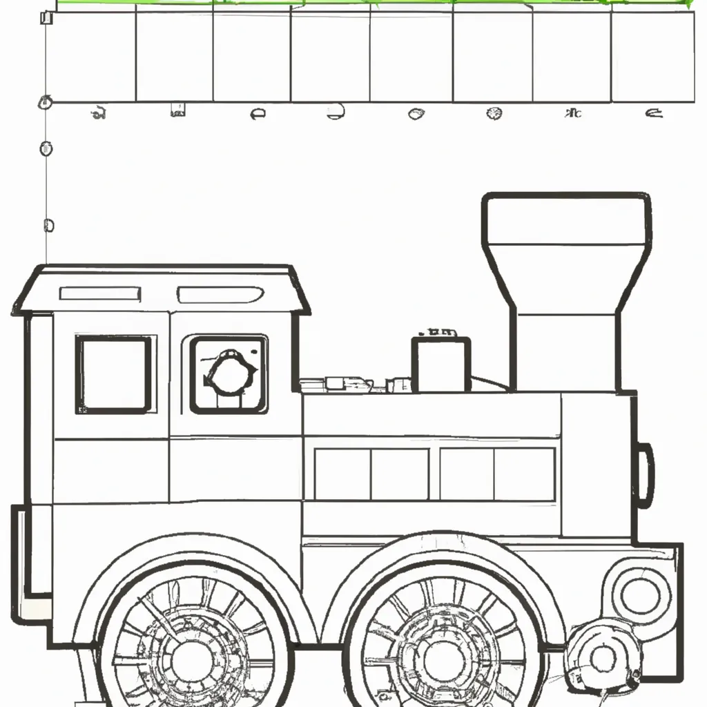 Desenho sobre desenhos locomotiva