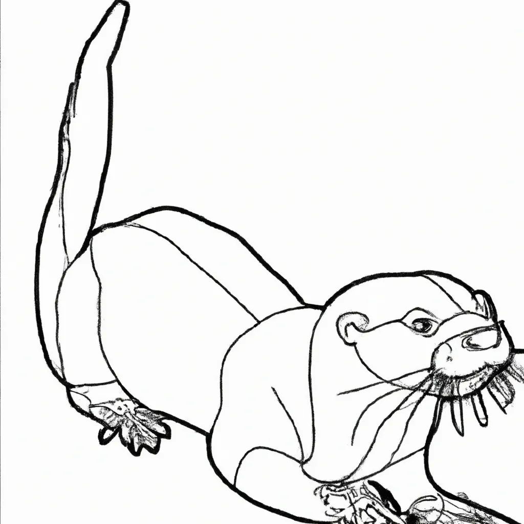 Desenho sobre desenhos lontra