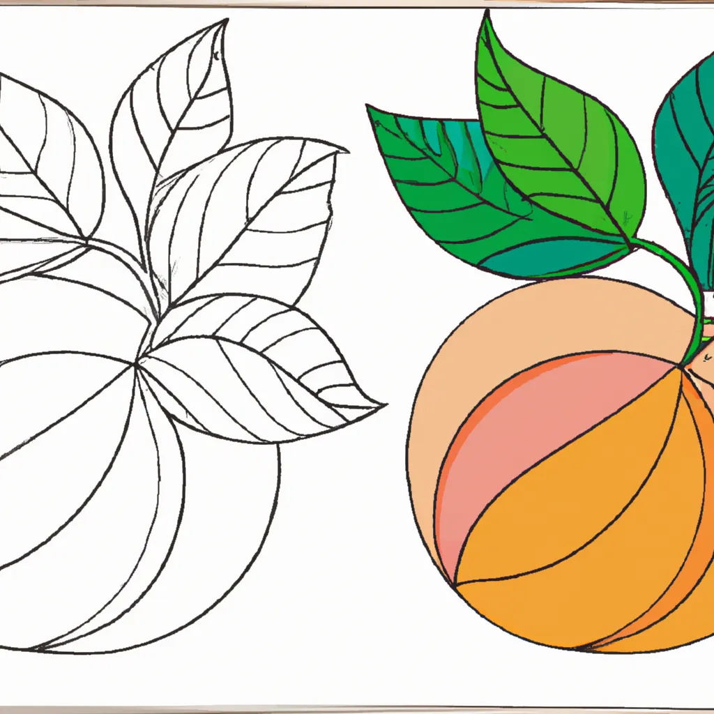 Desenho sobre desenhos pessego