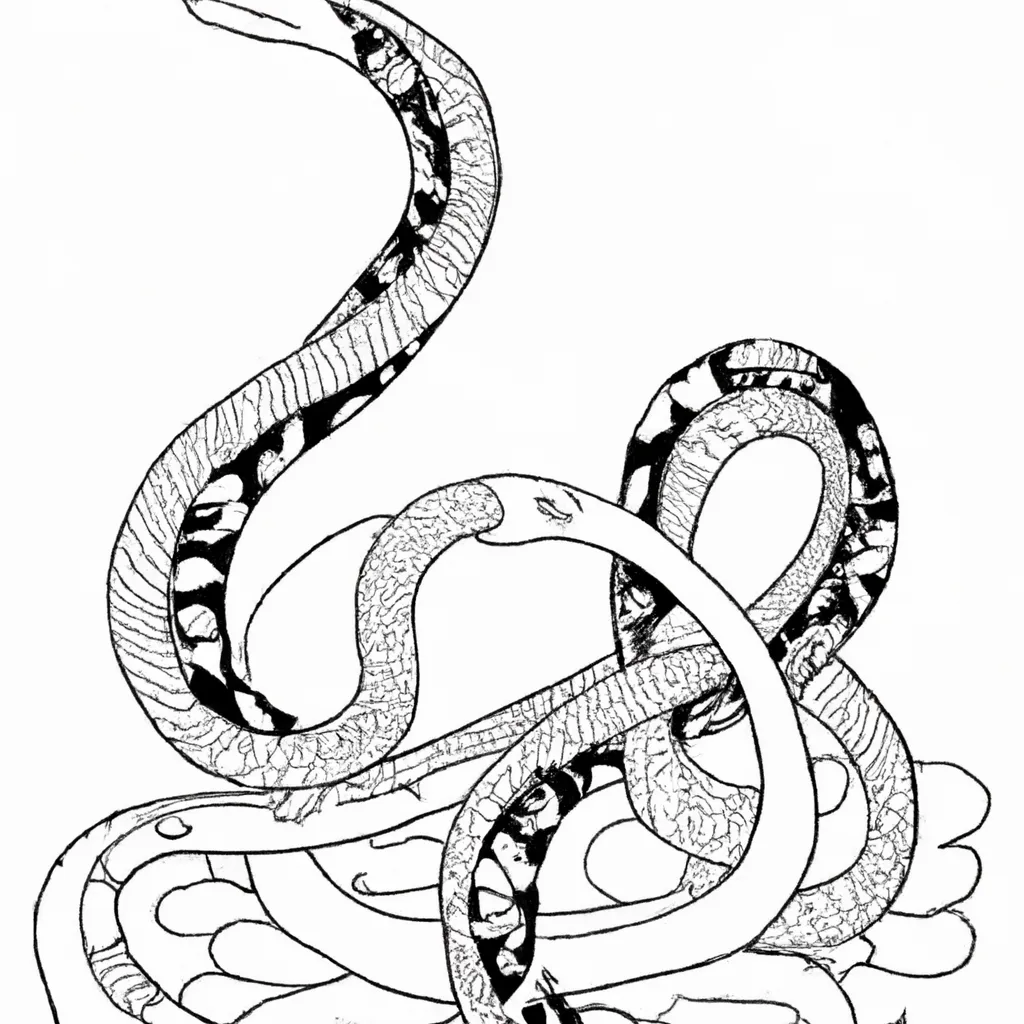Desenho sobre desenhos serpente