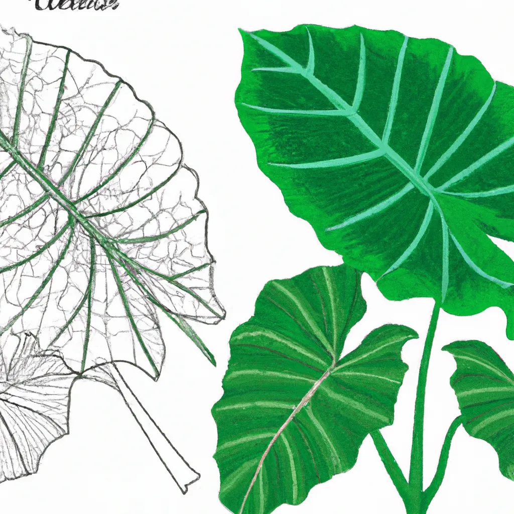 Desenho sobre desenhos taioba