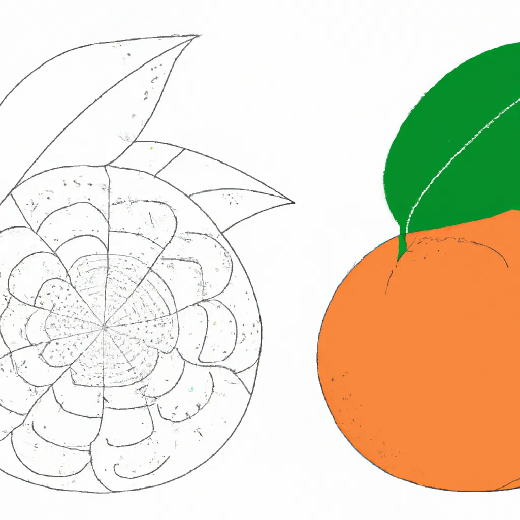 Desenho sobre desenhos tangerina