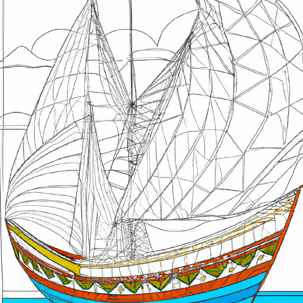 Desenho sobre desenhos veleiro