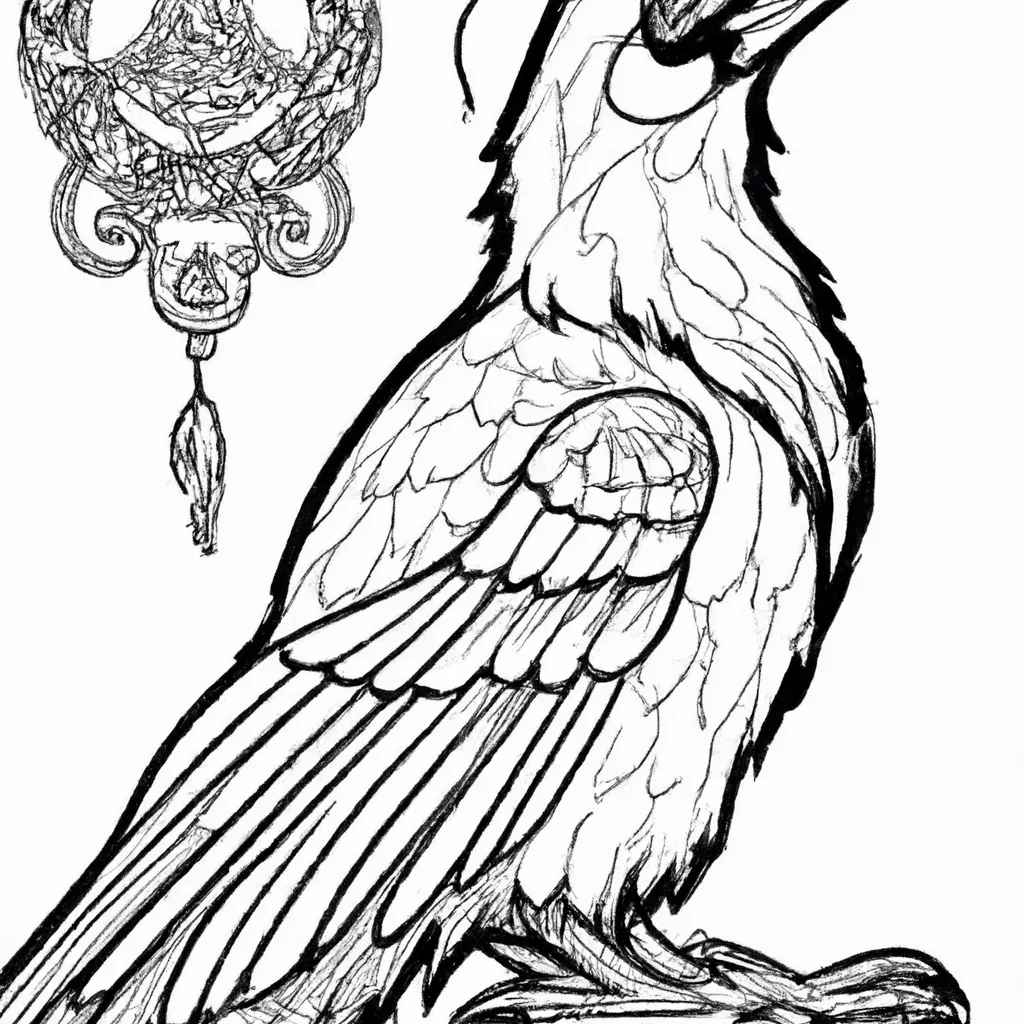 Desenhos de desenho corvo arte preto branco