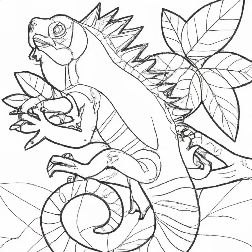 Desenhos de desenho iguana