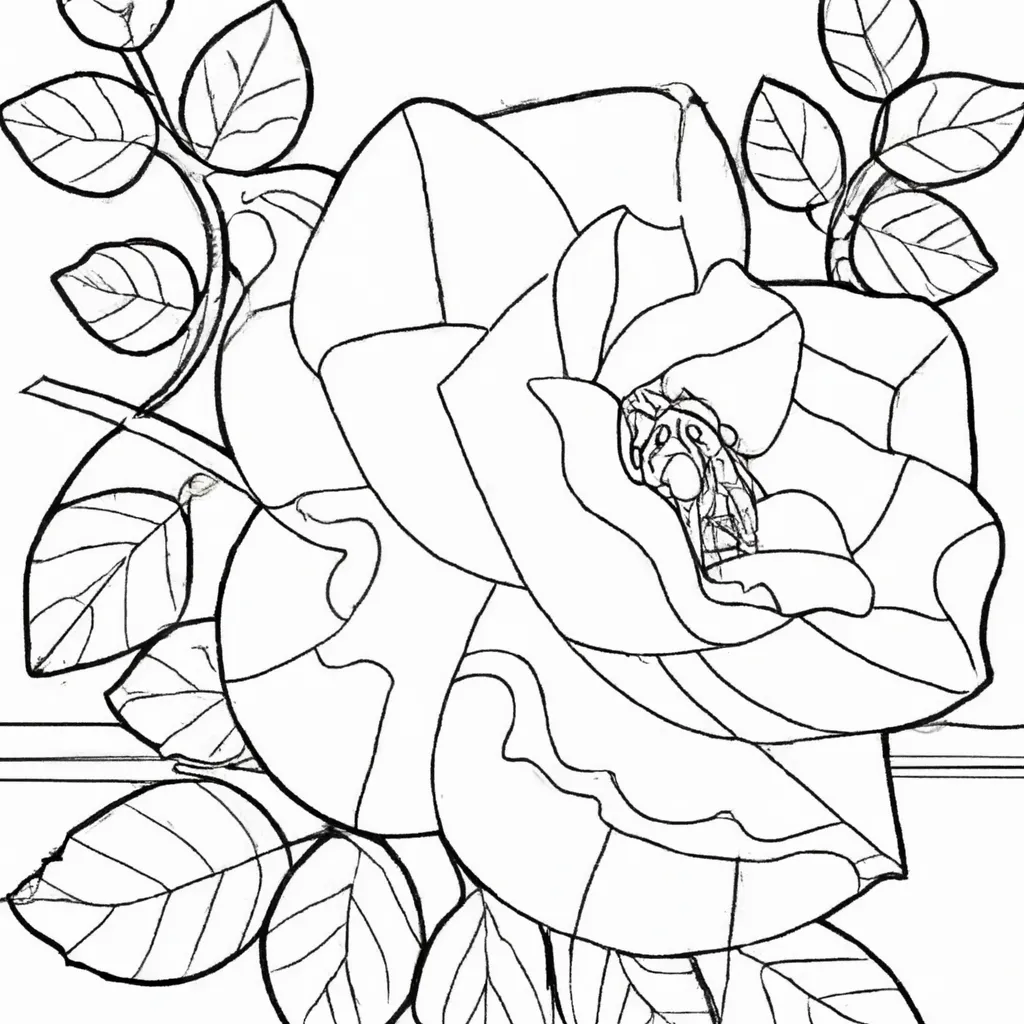 Desenhos de desenho rosa flor arte linda