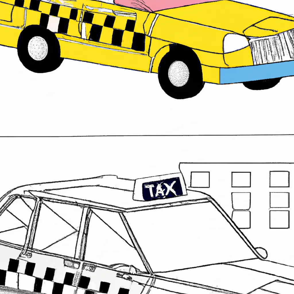 Desenhos de desenho taxi auto viagem carro