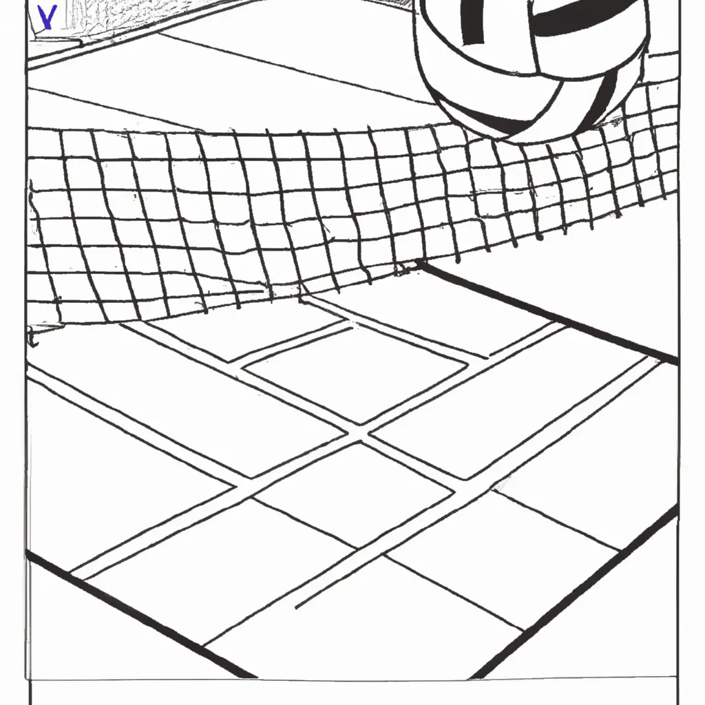 Desenhos de desenho voley esporte quadra brincar