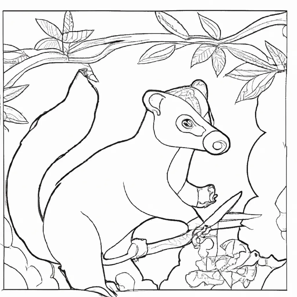 Desenhos de desenhos quati arte animal