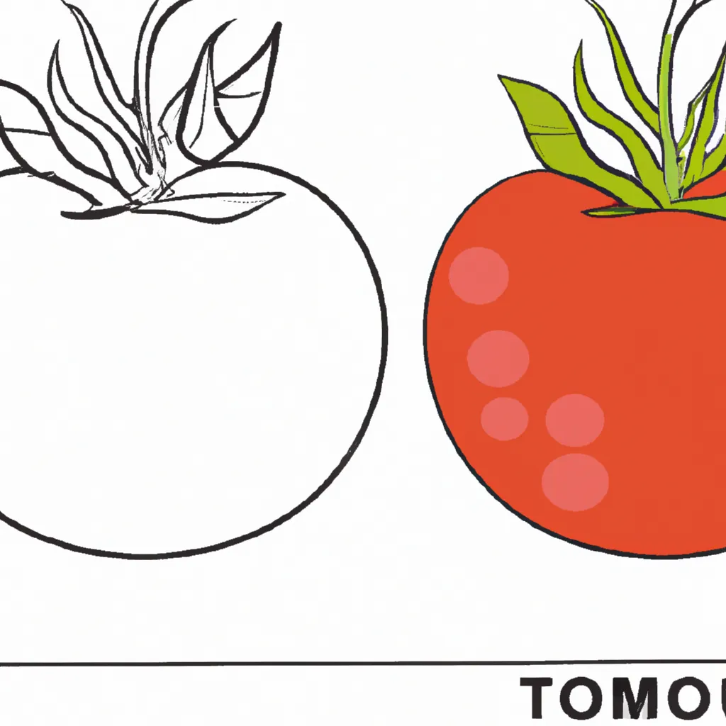 Desenhos de desenhos tomates frutas coloridas