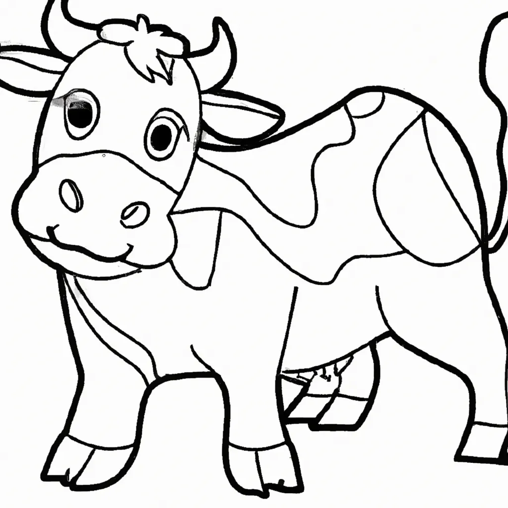 Colorir é Divertido! Desenhe Uma Vaca e Se Divirta! Desenhos de desenhos vaca arte infantil