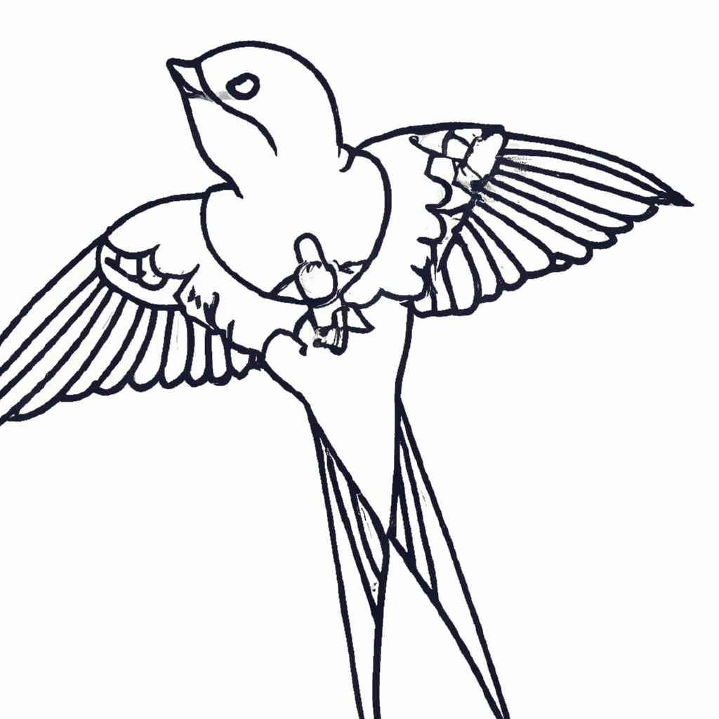 desenho de desenho andorinha